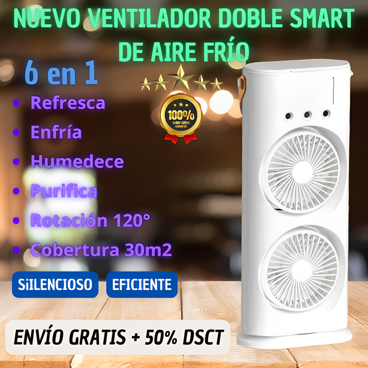 NUEVO VENTILADOR DOBLE SMART DE AIRE FRÍO💨❄️